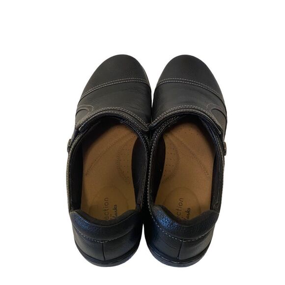 Clark’s Black Leather Slip-on Shoes in Ladies Size 7.5M - Picture 5 of 7